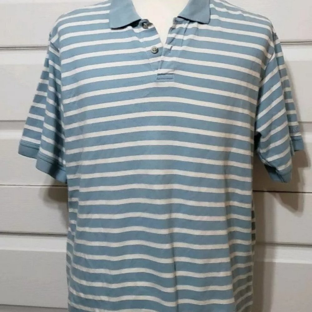 Columbia light Blue with White Stripes, Cotton Pol